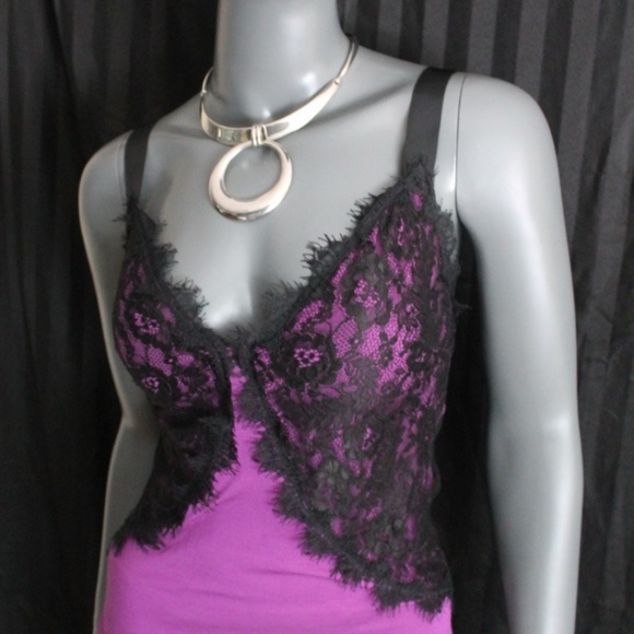 Moda International Lace Covered Top XS Small & Lg - Picture 3 of 4